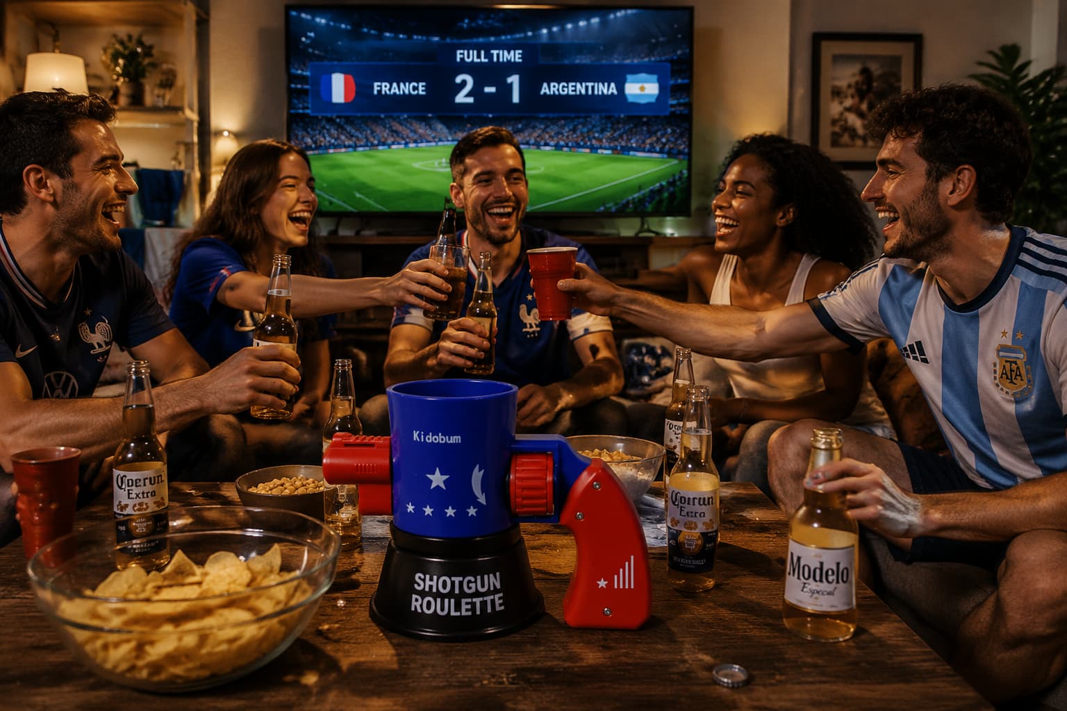 World Cup Post Match Party Drinking Games | Shotgun Roulette for Adult Celebrations