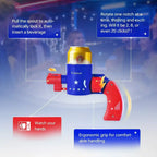 Pull the spout to automatically lock it, then insert a beverage.Rotate one notch at a time, thrilling and exciting. Will it be 2, 8, or even 20 clicks?!Ergonomic grip for comfortable handling.Watch your hands.